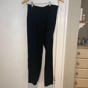 Gently used Vince black joggers with pin stripe.